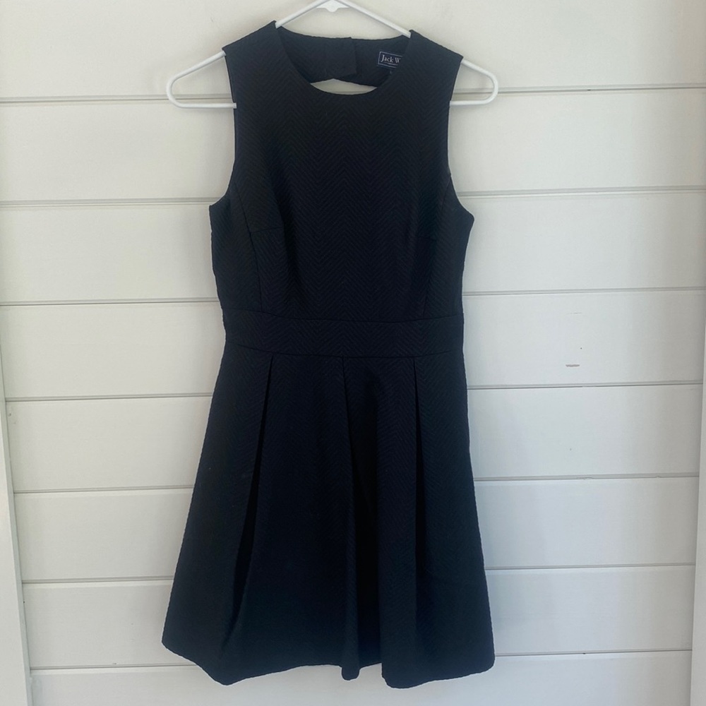Jack Wills | Classic Black Mini Dress with Slight Chevron Detail | Excellent Con